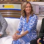 Lara’s blue floral maxi shirtdress on Good Morning America