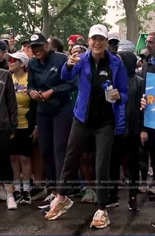Lara’s brown sneakers on Good Morning America