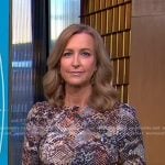 Lara’s snake print gathered dress on Good Morning America