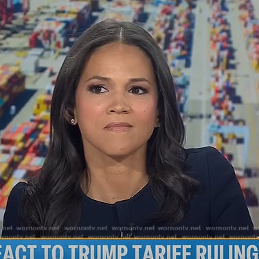 Laura's navy peplum jacket on Today