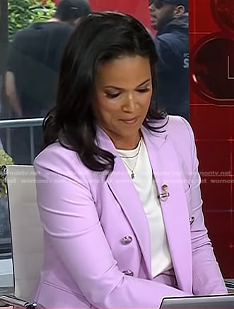 Laura's pink blazer and pants on Today