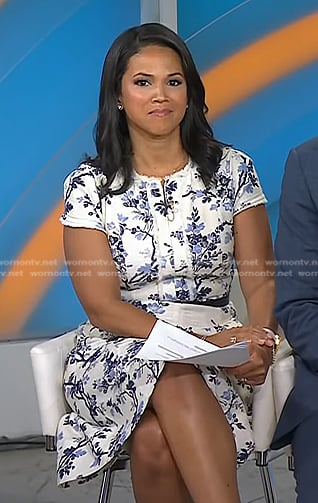 Laura's white floral print dress on Today