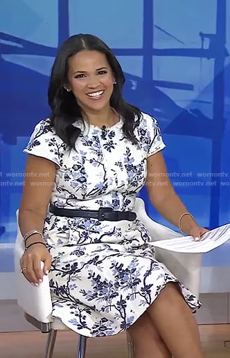 Laura's white floral print dress on Today