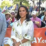 Laura’s white floral shirtdress on Today