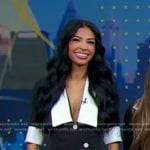 Layla Taylor’s black collared mini dress on Good Morning America