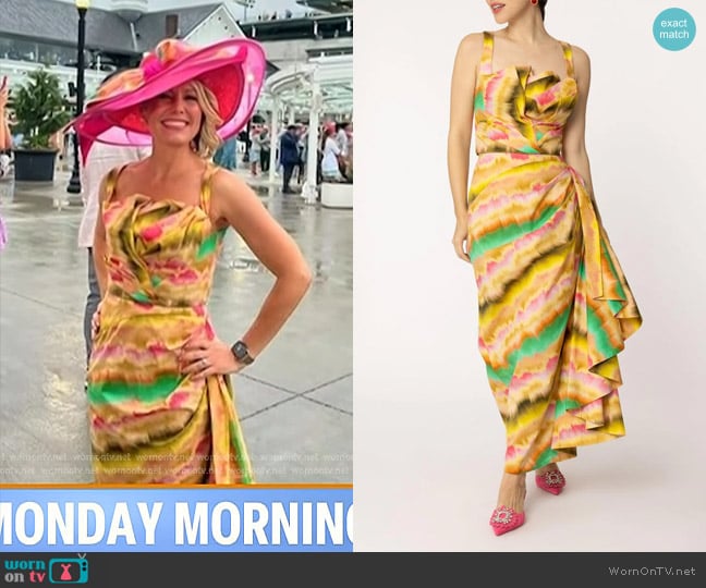 Lela Rose Draped Tulip Tank and Ruffle Detail Pencil Skirt worn by Dylan Dreyer on Today