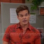 Leo’s red rose print shirt on Days of our Lives