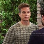 Leo’s houndstooth sweater on Days of our Lives