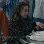 Pupetta’s leopard print cardigan on Elsbeth