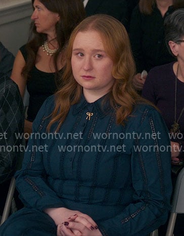 Lila's dark blue shirtdress on The Four Seasons