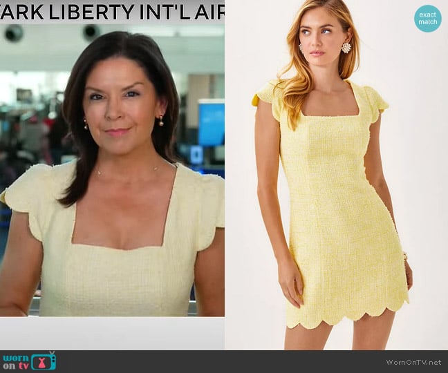 Lilly Pulitzer Maisley Boucle Shift Dress worn by Meg Oliver on CBS Mornings