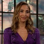 Lily’s purple wrap top on The Young and the Restless