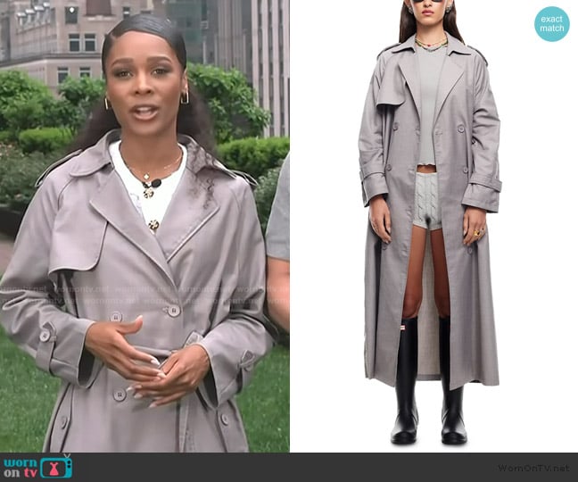 Lioness Penny Trench Coat worn by Zuri Hall on Access Hollywood