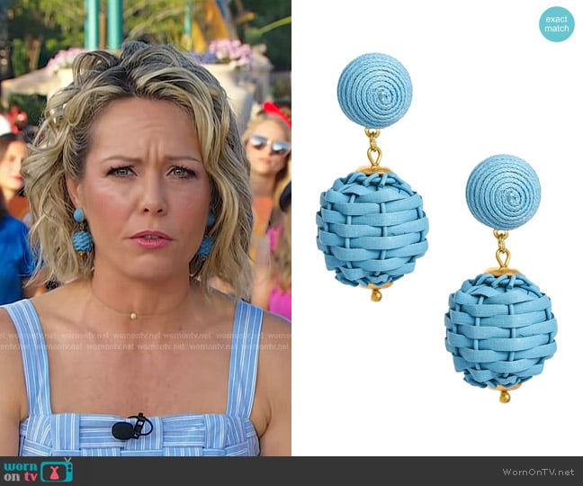 Lisi Lerch Mini Whidden Earring - Florida Friends in Carolina Blue worn by Dylan Dreyer on Today