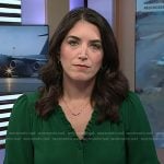 Liz Kreutz’s green pleated trim blouse on Today