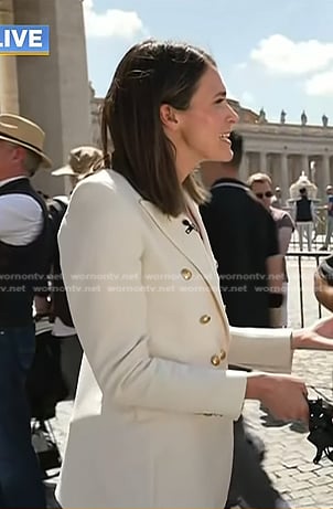 Molly’s white double breasted blazer on Today