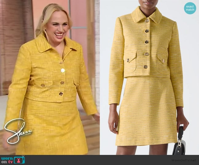 LK Bennett Varley Tweed Jacket worn by Rebel Wilson on Sherri