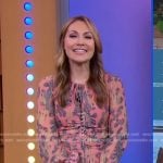 Lori’s pink floral tie neck dress on Good Morning America