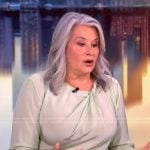 Lorraine Bracco’s mint twisted blouse on The View