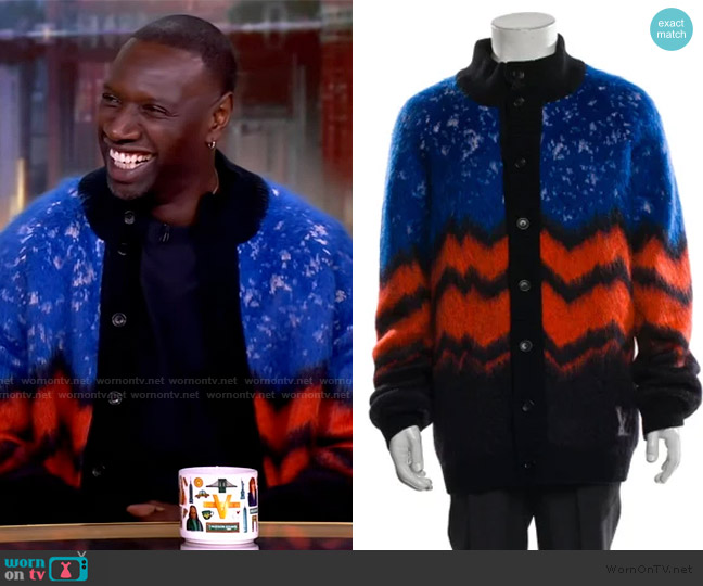 Louis Vuitton 2024 Printed Cardigan worn by Omar Sy on The View