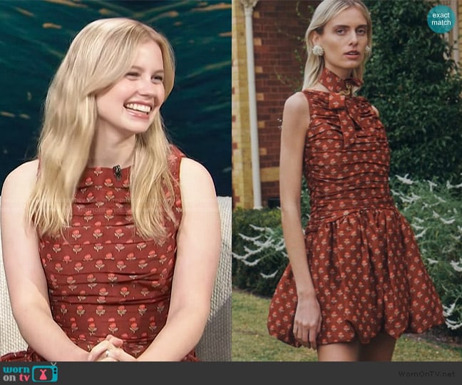 Lovaan Val Mini Dress worn by Angourie Rice on Access Hollywood