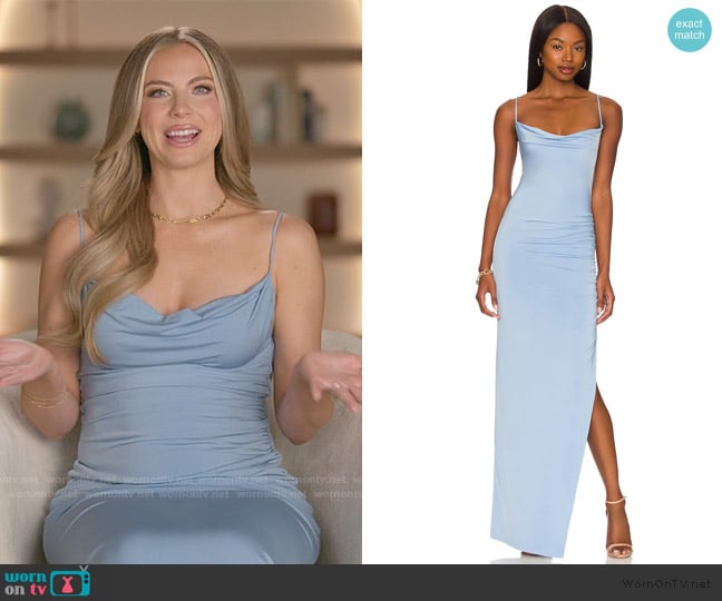 Lovers + Friends Odessa Gown worn by Mayci Neeley on The Secret Lives of Mormon Wives