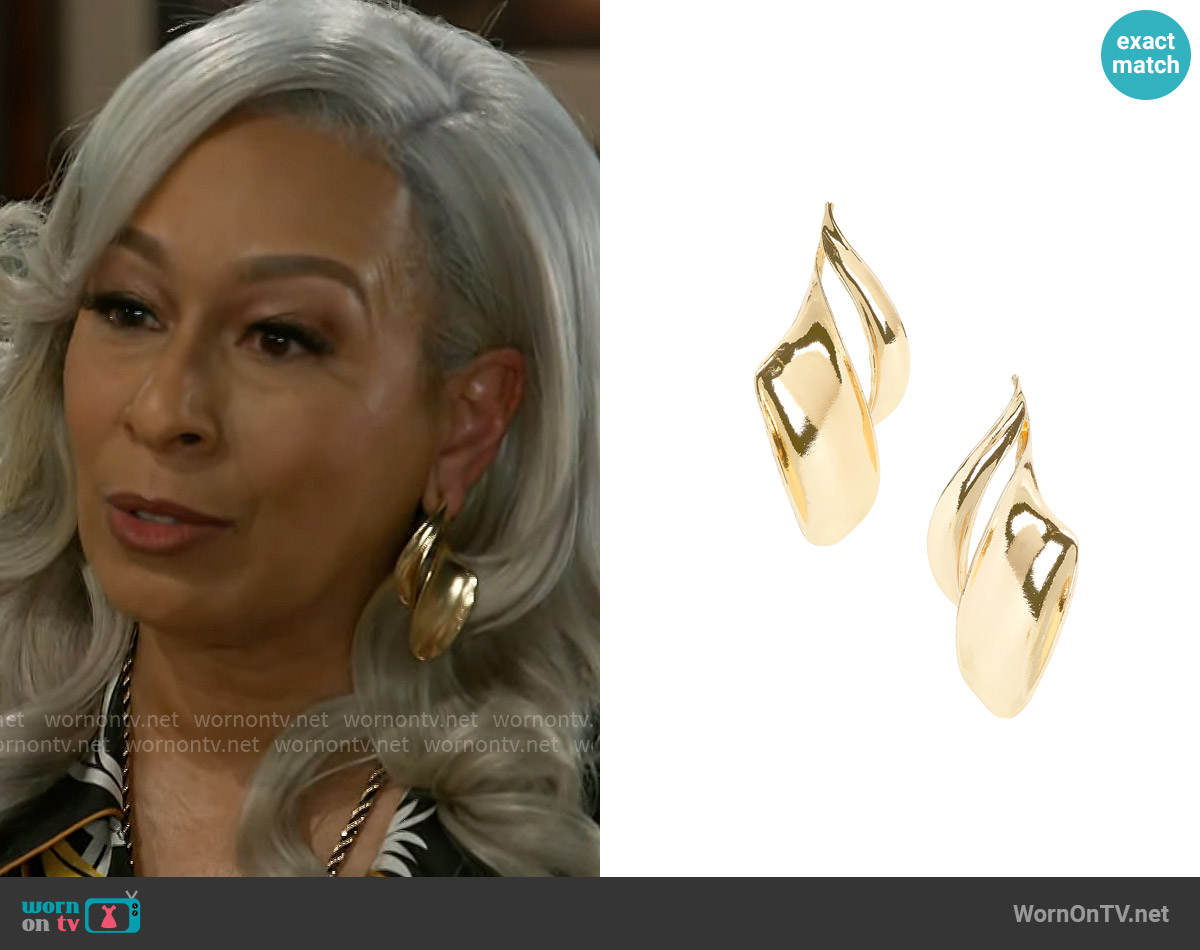 Lovers + Friends Maeve Earrings worn by Anita Dupree (Tamara Tunie) on Beyond the Gates