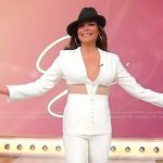 Luann de Lesseps white blazer jumpsuit on Sherri