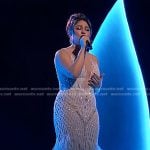 Lucia Flores-Wiseman’s beaded feather dress on The Voice