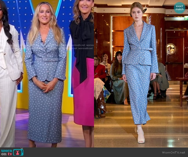 Luisa Beccaria Fall 2025 Collection worn by Sarah Jessica Parker on Good Morning America