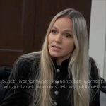 Lulu's black jacket with silver buttons on General Hospital