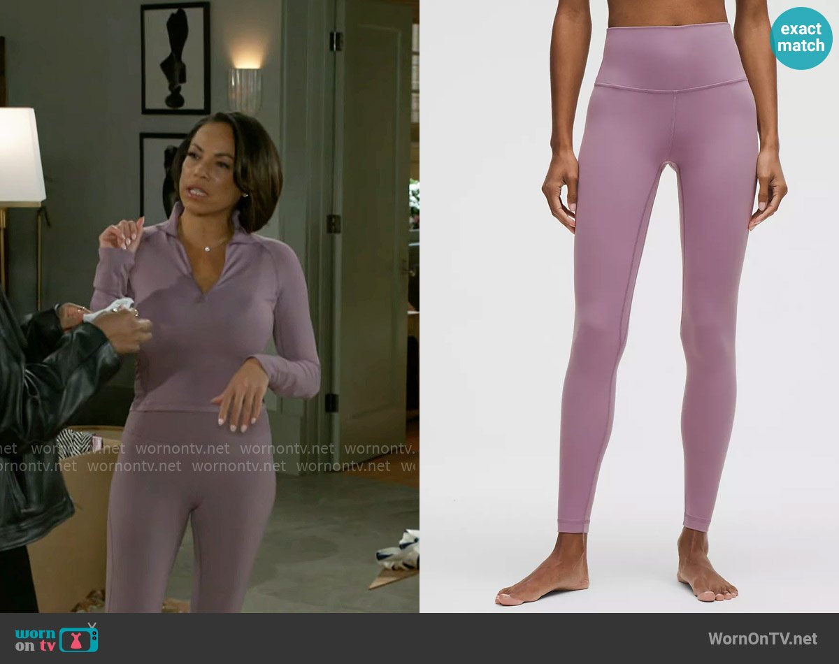 Lululemon Align Tights in Lavender Lux worn by Nicole Dupree Richardson (Daphnee Duplaix) on Beyond the Gates
