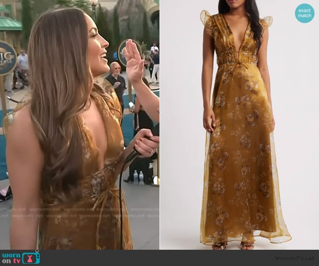 Lulus Eliza Organza Gown worn by Emily Orozco on Access Hollywood