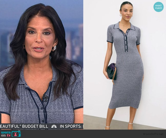 Luxely Grey Ribbed Knit Midi Dress worn by Darlene Rodriguez on Today