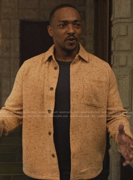 Anthony's yellow textured jacket on The Studio