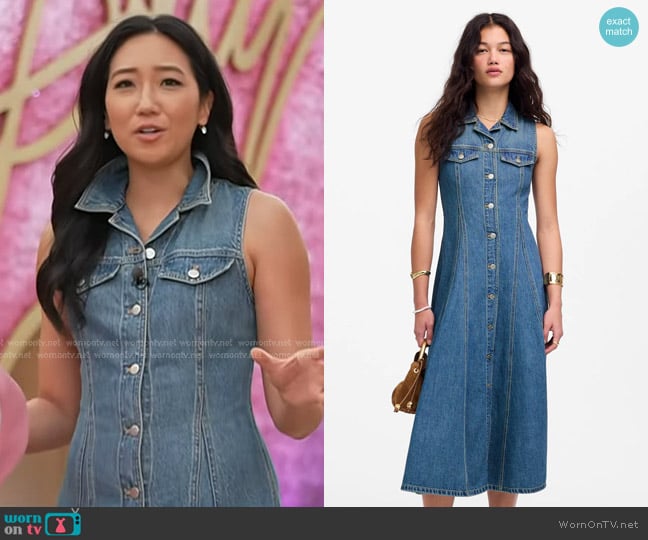 Madewell Pleated Midi Shirtdress in Billings Wash worn by Kathy Park on Today