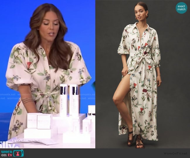  The Mona Linen Shirt Dress By Maeve worn by Monica Mangin on Live with Kelly and Mark