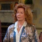 Maggie’s blue floral robe on Days of our Lives