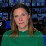 Maggie Rulli’s green scalloped sweater on Good Morning America