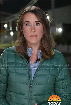 Maggie Vespa's green puffer jacket on Today