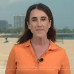 Maggie Vespa’s orange polo top on NBC News Daily
