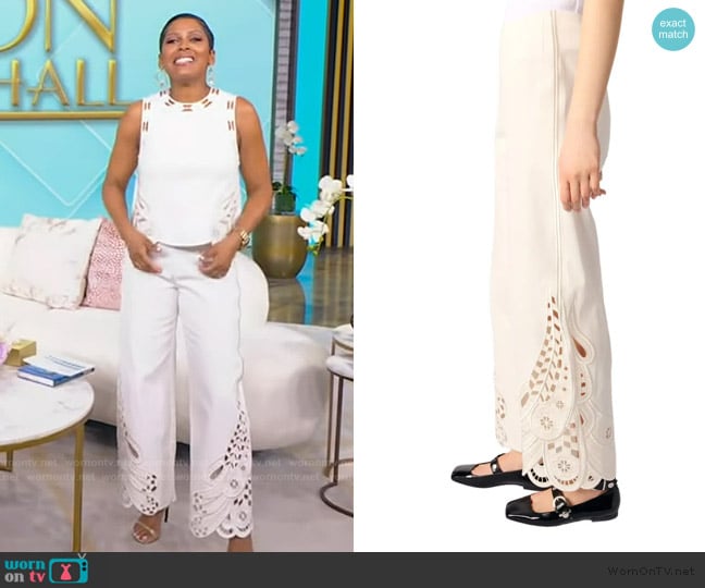 Maje Embroidered trousers worn by Tamron Hall on Tamron Hall Show