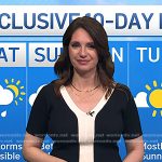Maria’s black contrast trim knit dress on Today