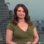 Maria’s green surplice short sleeve dress on Today