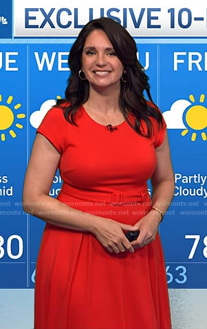 Maria Larosa's red belted dress on Today