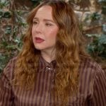 Mariah’s striped shirt on The Young and the Restless