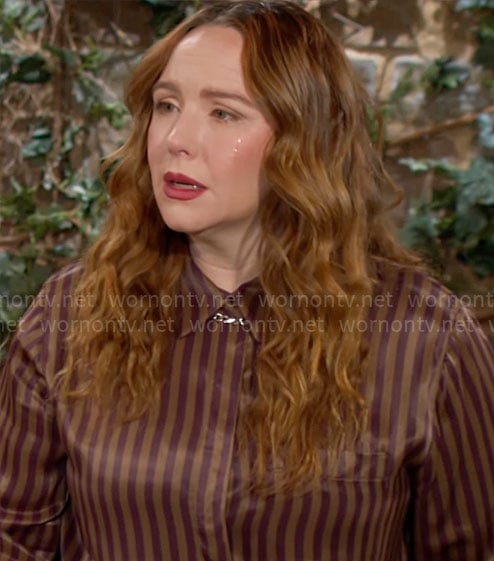 Mariah’s striped shirt on The Young and the Restless