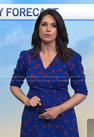 Maria's blue floral v-neck dress on Today