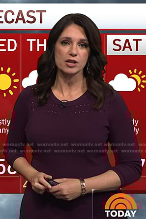 Maria's purple pointelle dress on Today