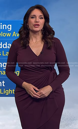 Maria’s purple wrap dress on Today